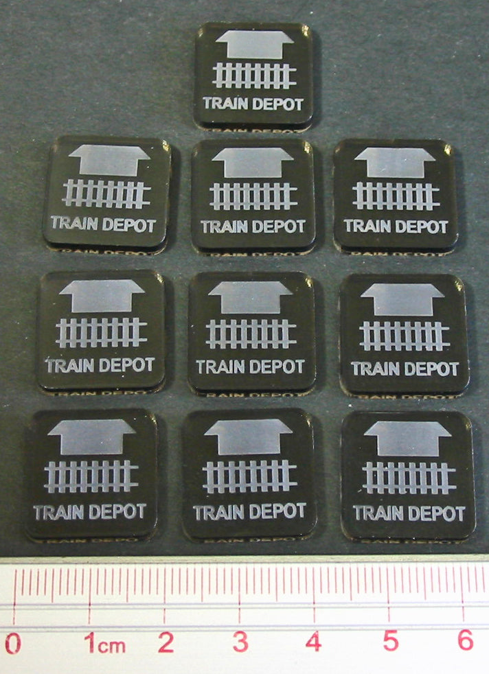 Train Depot Tokens, Transparent Bronze (10)