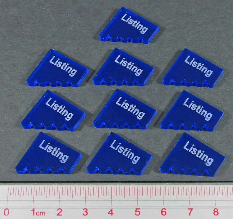 Naval Listing Tokens, Translucent Blue (10)