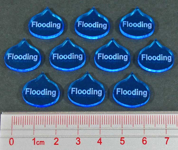 Flooding Tokens, Fluorescent Blue (10) - SPECIAL ORDER!