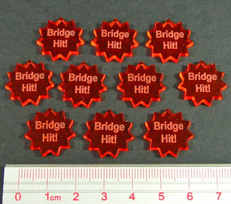 Bridge Hit! Tokens, Fluorescent Amber (10) - SPECIAL ORDER!