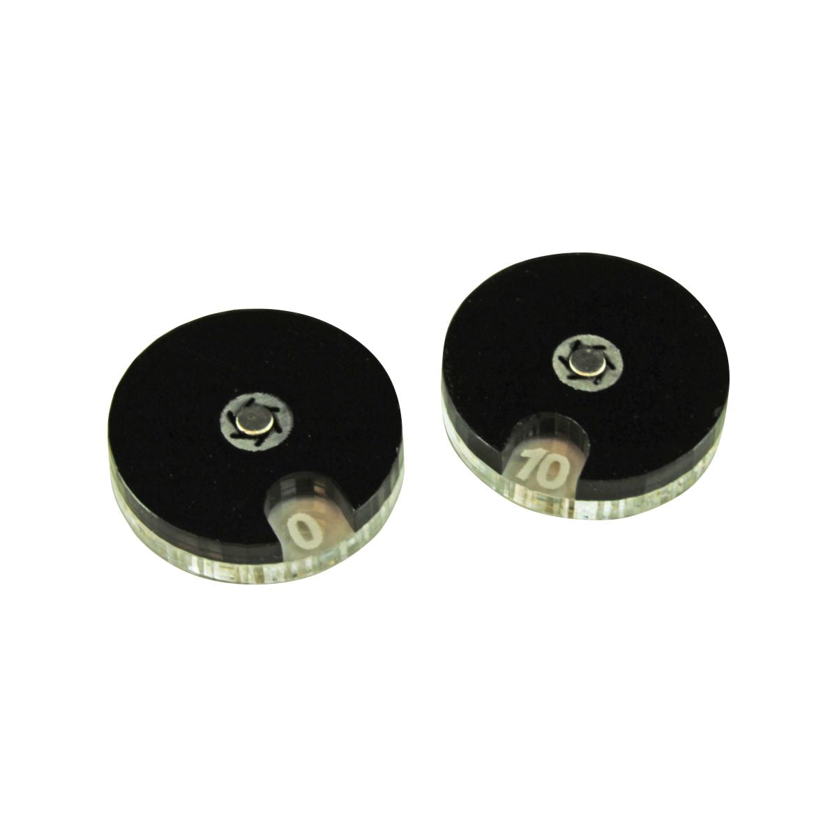 Circular Combat Dials Numbered 0-10, Black (2)