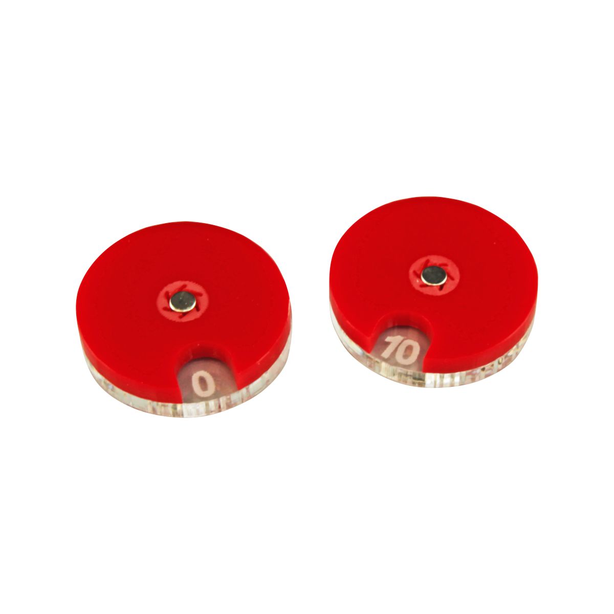 Circular Combat Dials Numbered 0-10, Red (2)