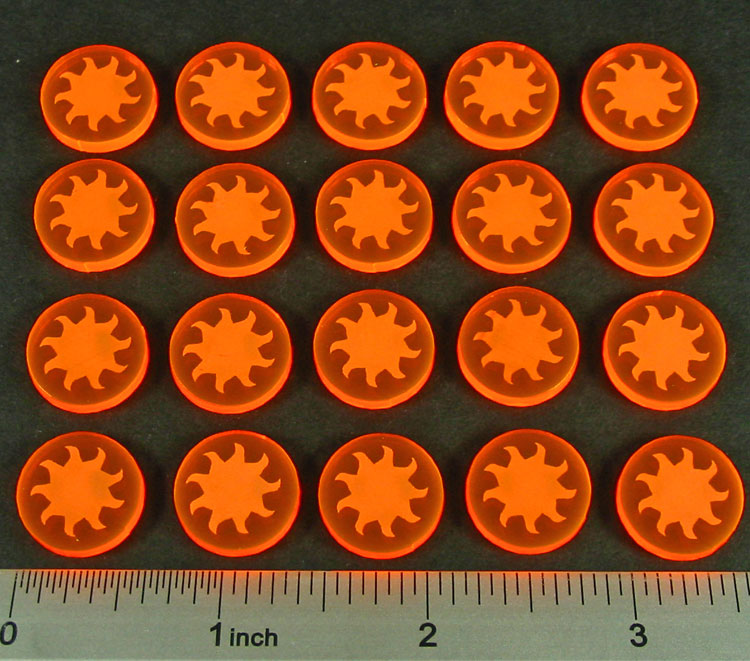 Sun Resource Tokens, Fluorescent Orange (20) - SPECIAL ORDER!