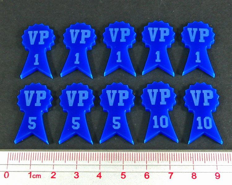 Numbered Victory Point Tokens, Blue (10) - SPECIAL ORDER!