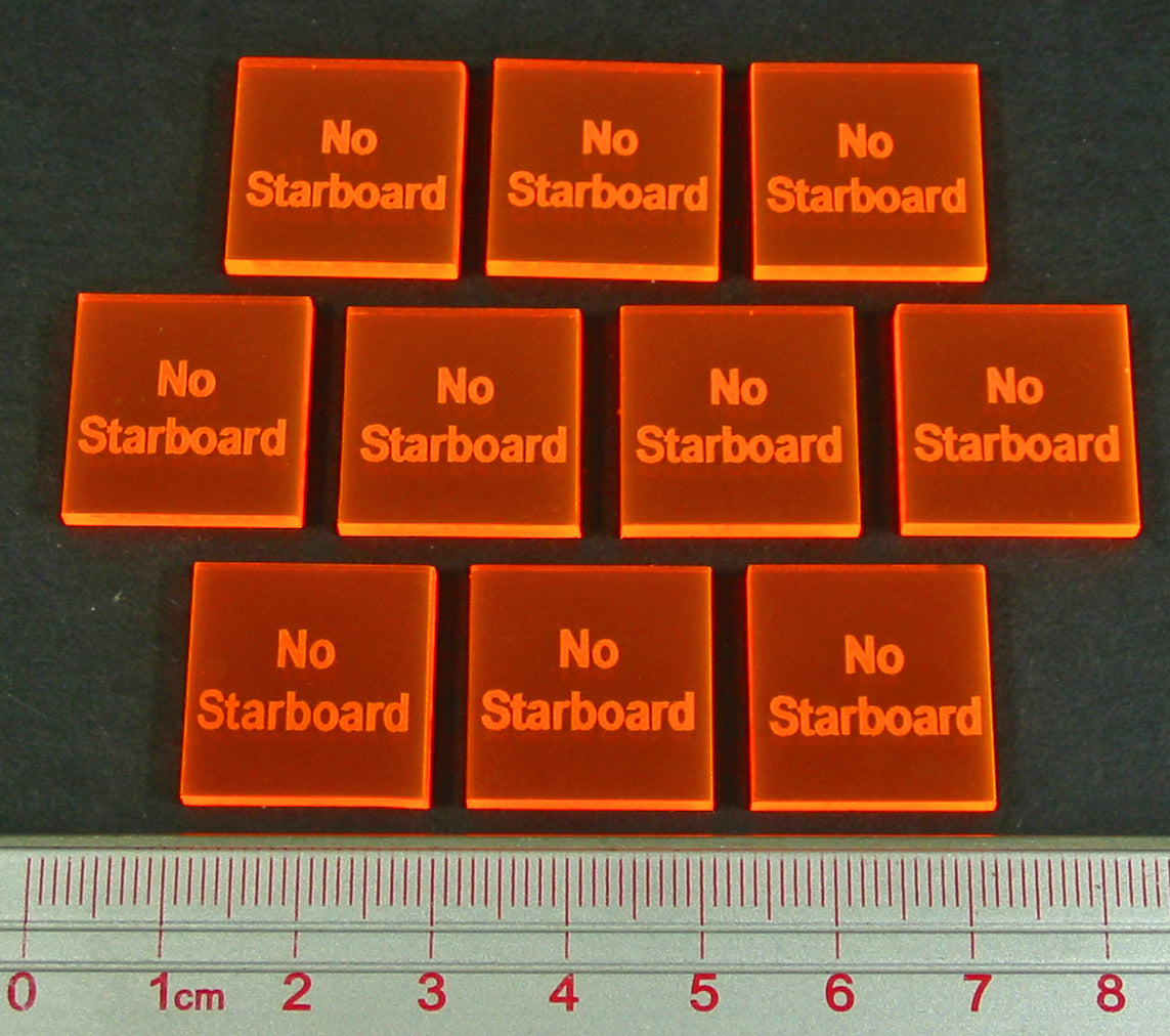 No Starboard Tokens, Fluorescent Orange (10) - SPECIAL ORDER!