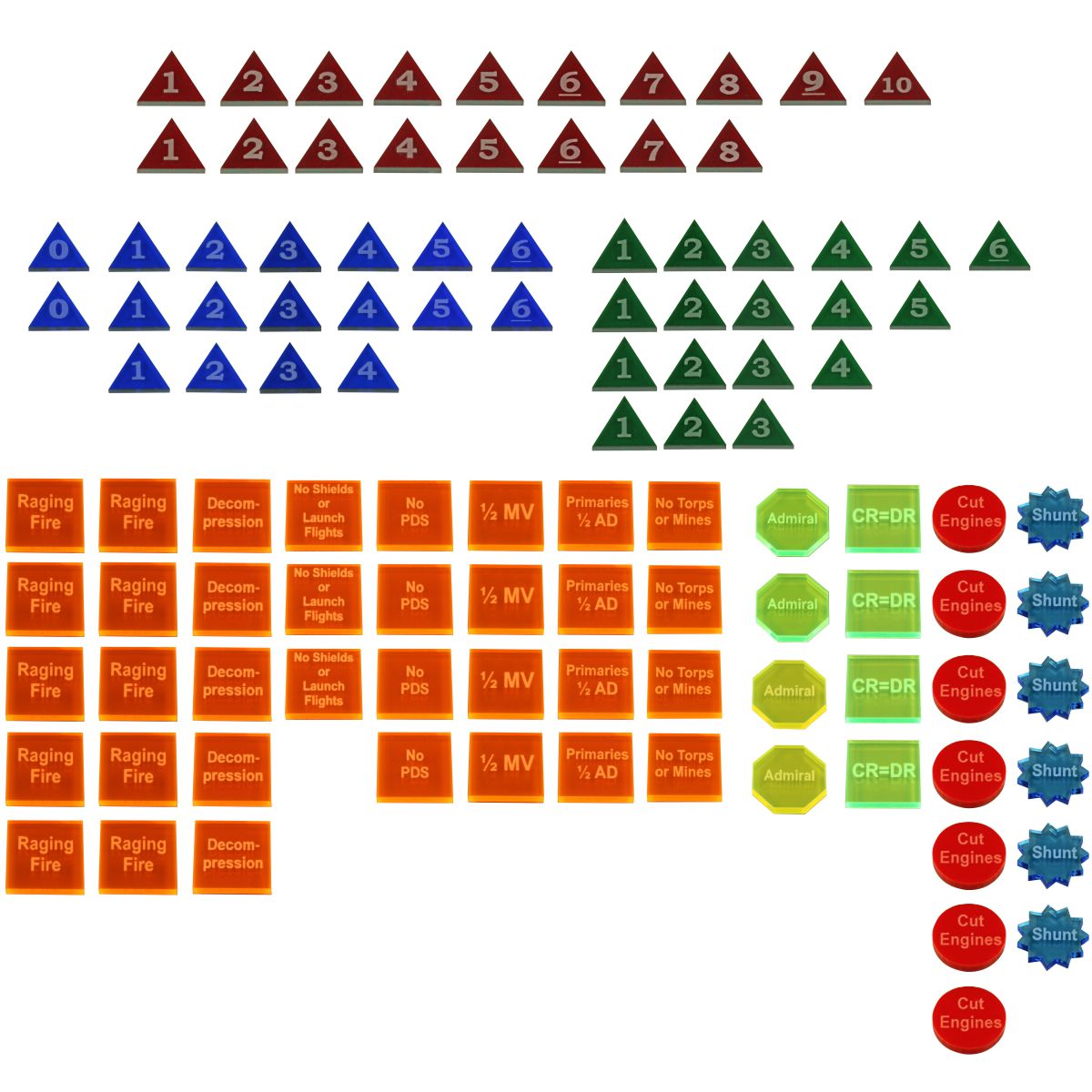 Firestorm Armada Mk2 Game Token Set, Multi-Color (108) - SPECIAL ORDER!