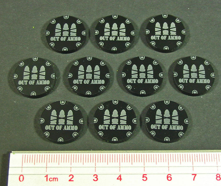 Out of Ammo Token, Black (10)