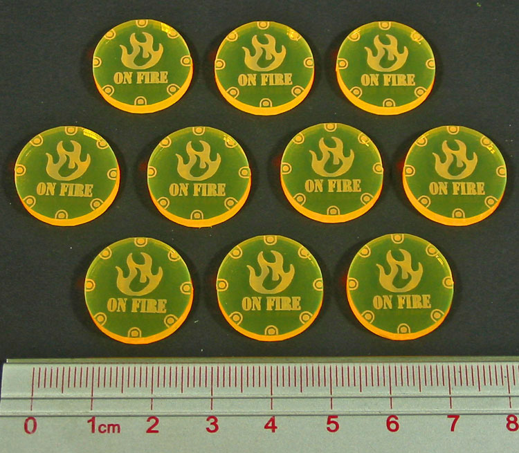 On Fire Token, Fluorescent Yellow (10)