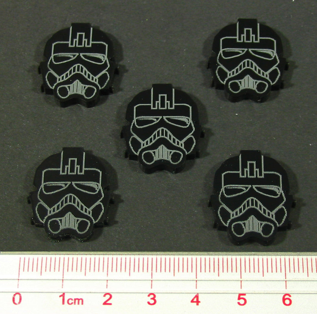 Space Fighter Empire Elite Pilot Tokens, Black (5)