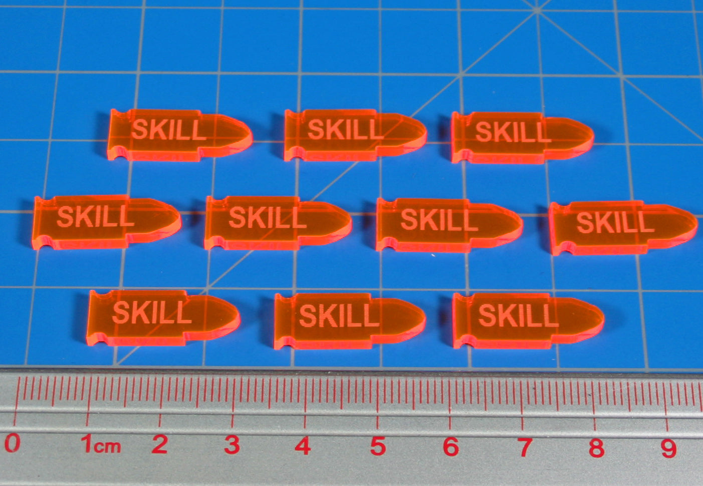 Skill Bullet Tokens, Fluorescent Orange (10)