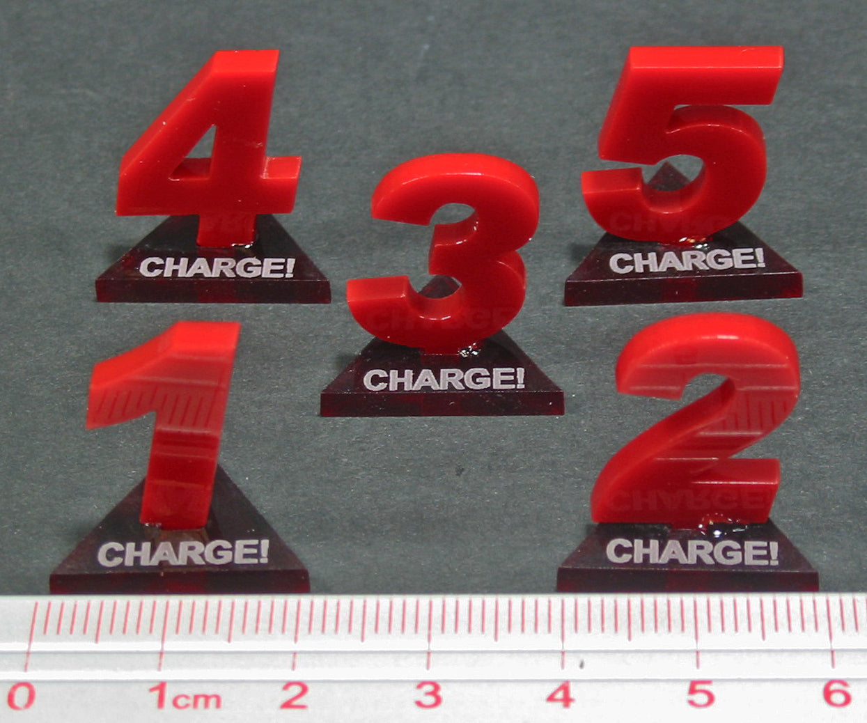 Fantasy Battle Charge Marker Set, Red (5) - SPECIAL ORDER!