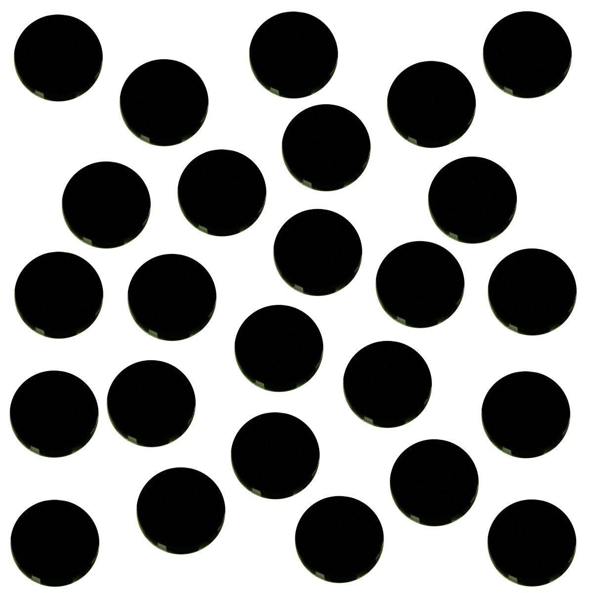 18mm Circular Game Tokens, Black (25) - SPECIAL ORDER!