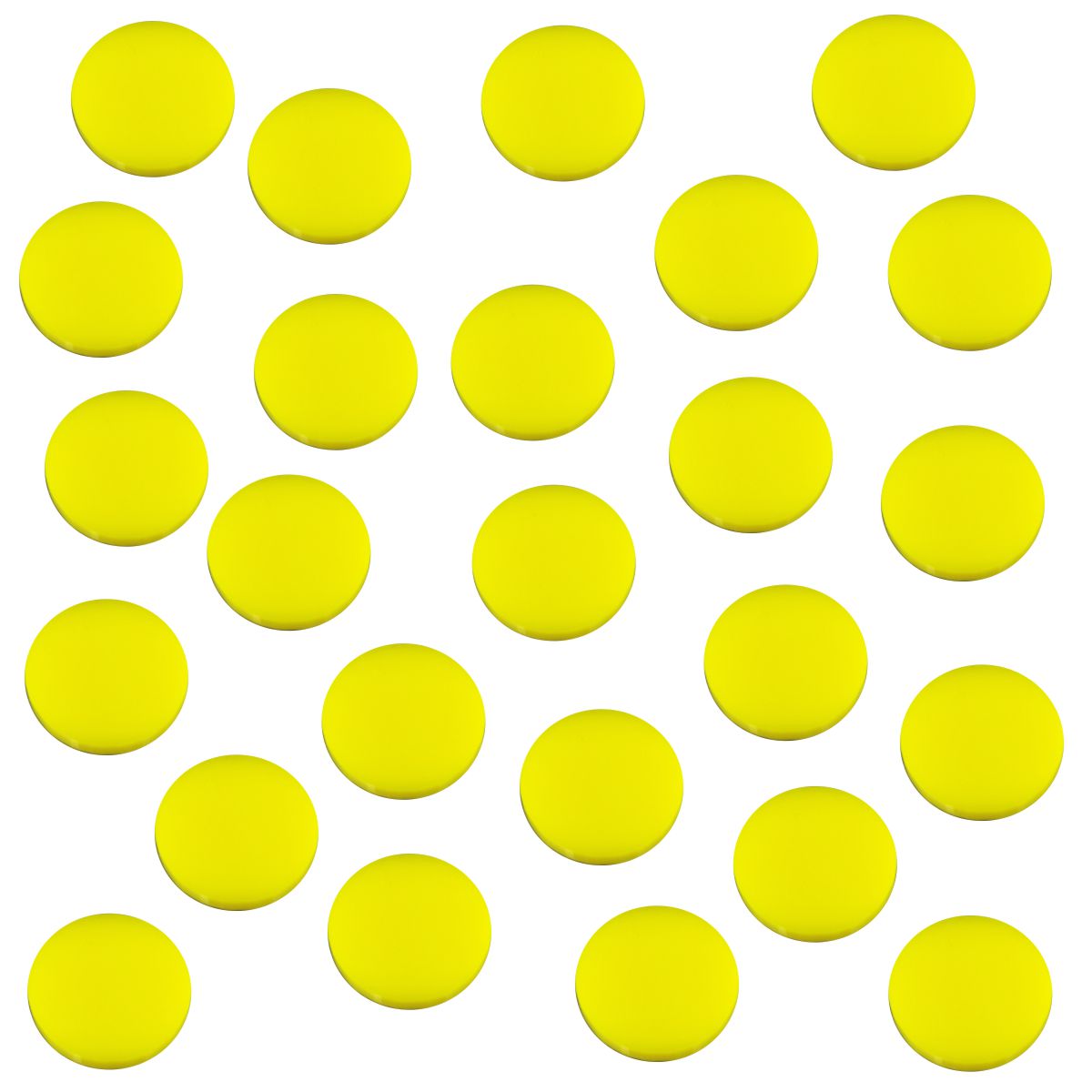 18mm Circular Game Tokens, Yellow (25) - SPECIAL ORDER!