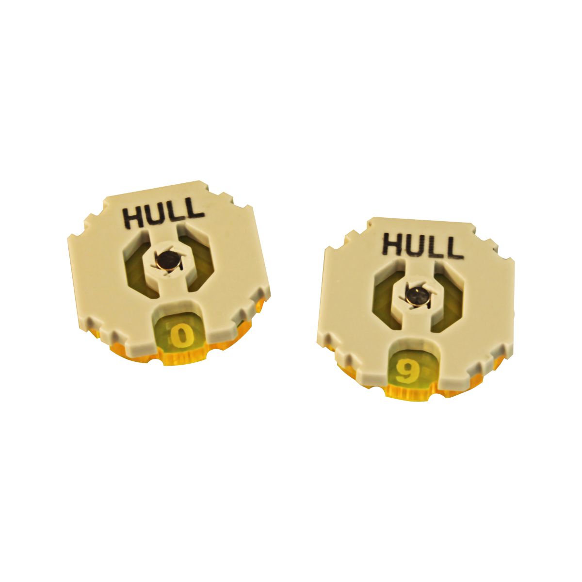 Space Fighter Hull Dials, Fluorescent Yellow & Grey (2) - SPECIAL ORDER!