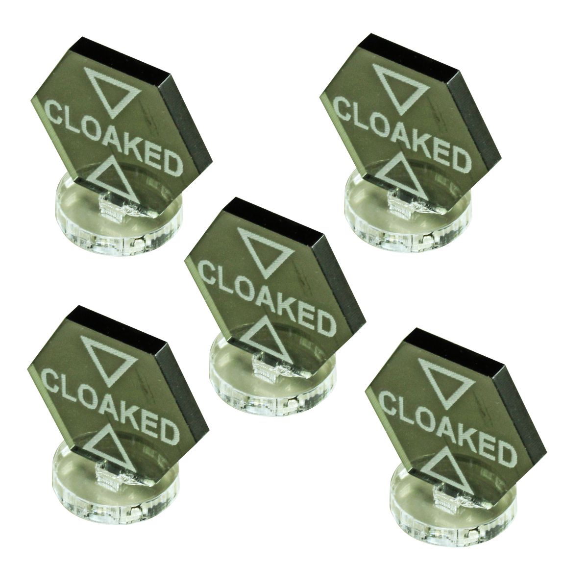 Space Fighter Cloaked Markers, Translucent Grey (5) - SPECIAL ORDER!