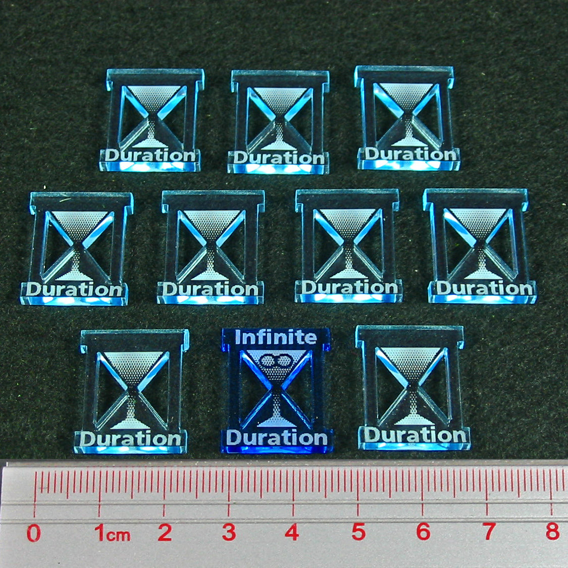 Dragon Wing Duration Token Set, Fluorescent and Transparent Light Blue (10) - SPECIAL ORDER!