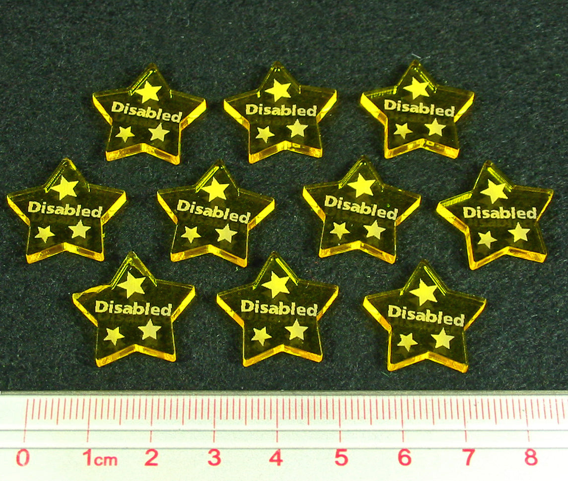 Dragon Wing, Disabled Tokens, Transparent Yellow (10) - SPECIAL ORDER!