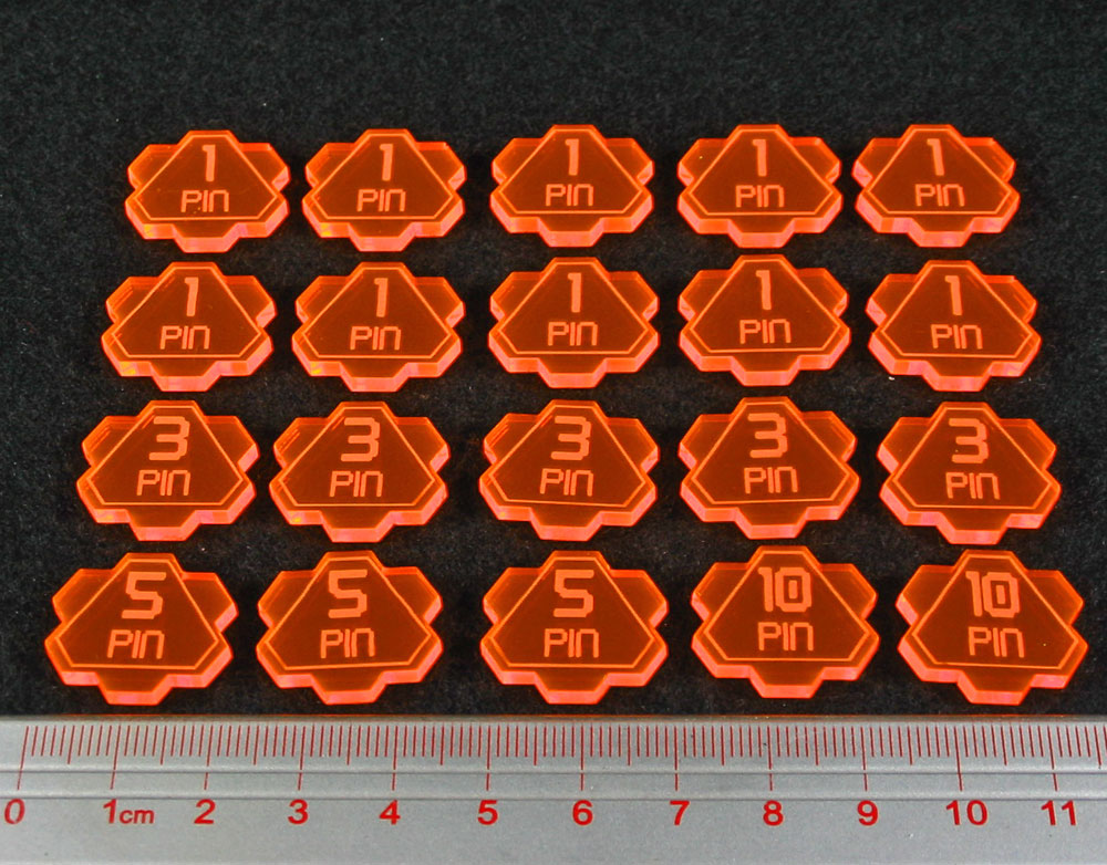 Pin Token Set, GoA, Fluorescent Orange (20) - SPECIAL ORDER!