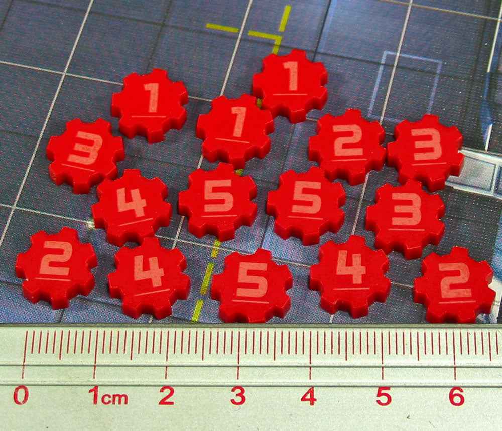 SW: Assault Identification Tokens #1-5, Red (15) - SPECIAL ORDER!