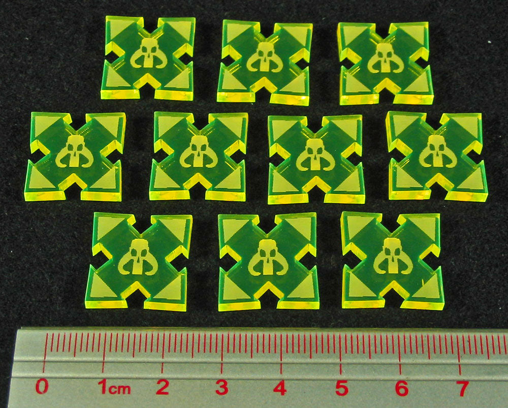 SW: Assault Scum Deployment Tokens, Fluorescent Yellow (10) - SPECIAL ORDER!