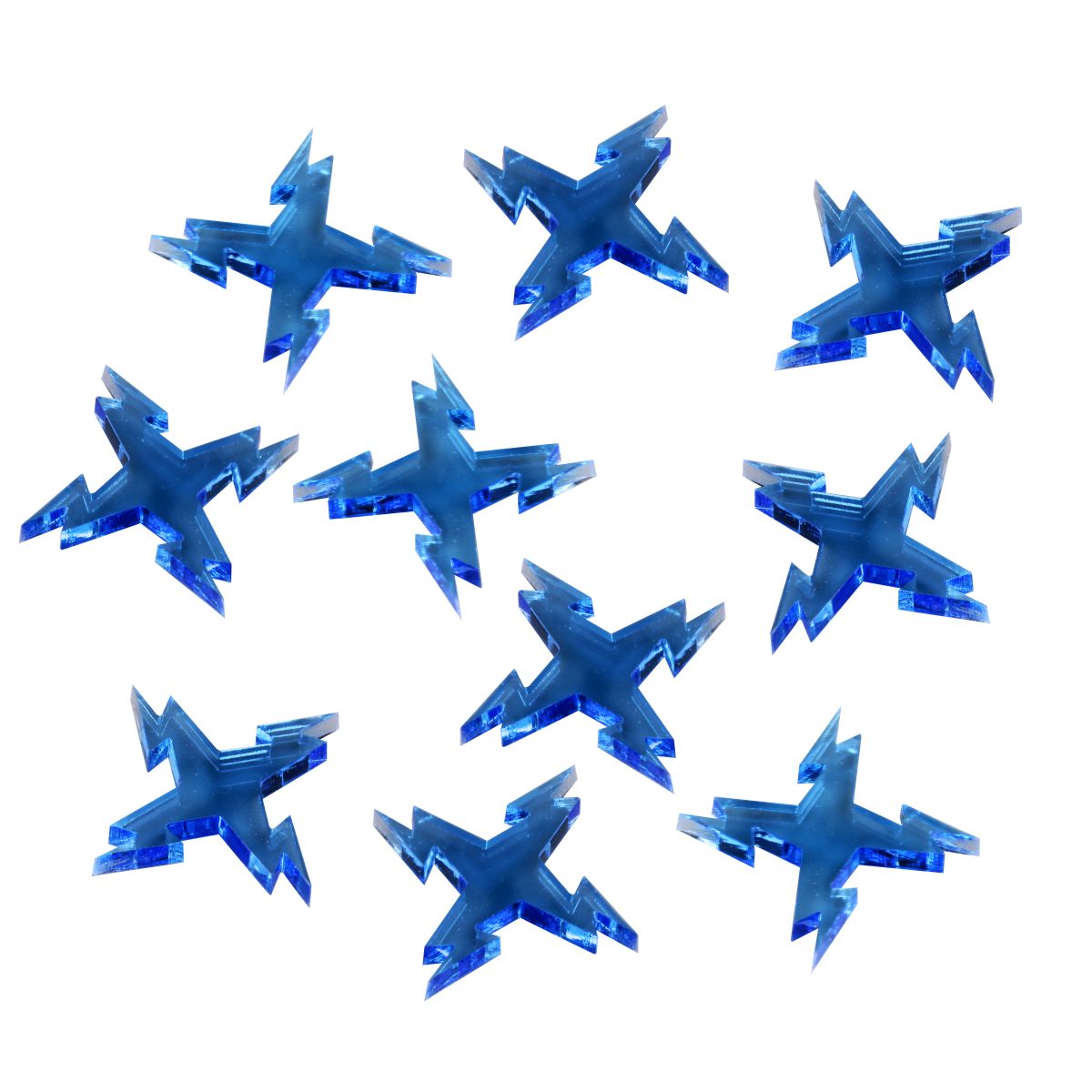 Space Fighter Ion Tokens, Fluorescent Blue (10) - SPECIAL ORDER!