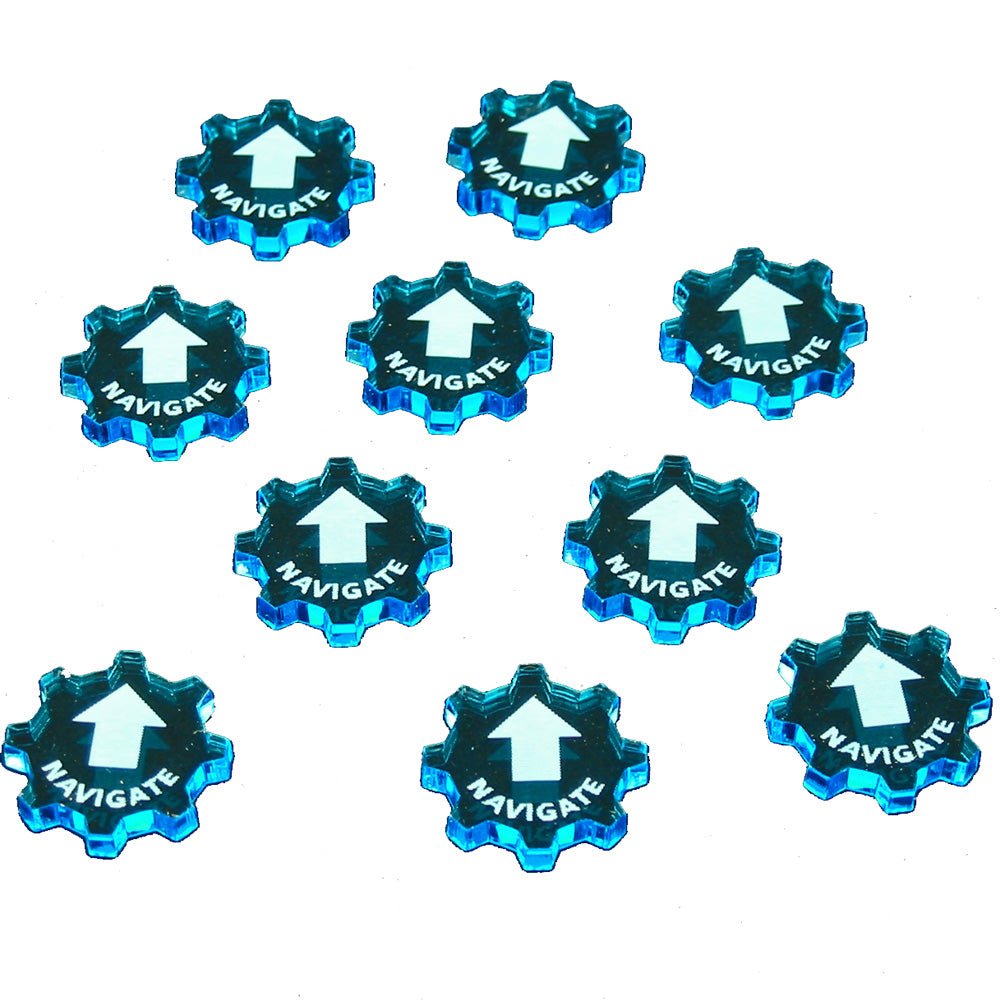 SW: Armada Navigate Command Tokens, Fluorescent Blue (10) - SPECIAL ORDER!