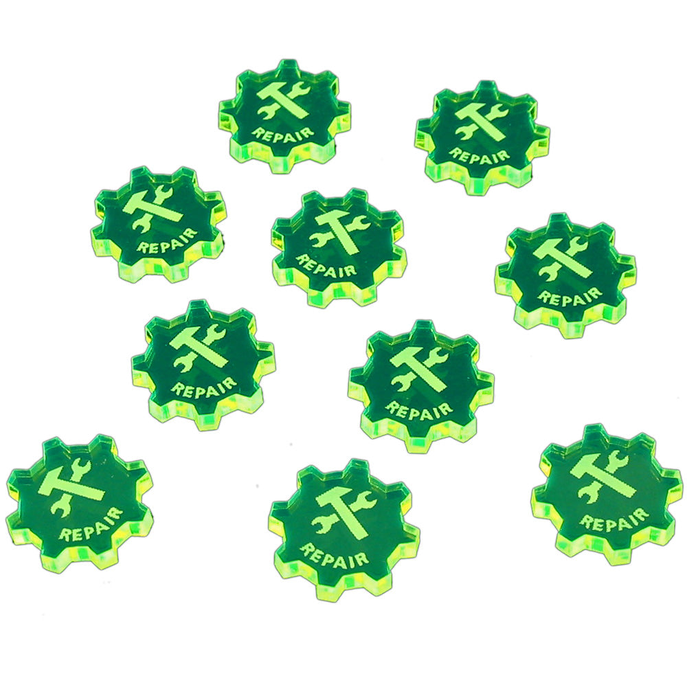 SW: Armada Repair Command Tokens, Fluorescent Green (10) - SPECIAL ORDER!