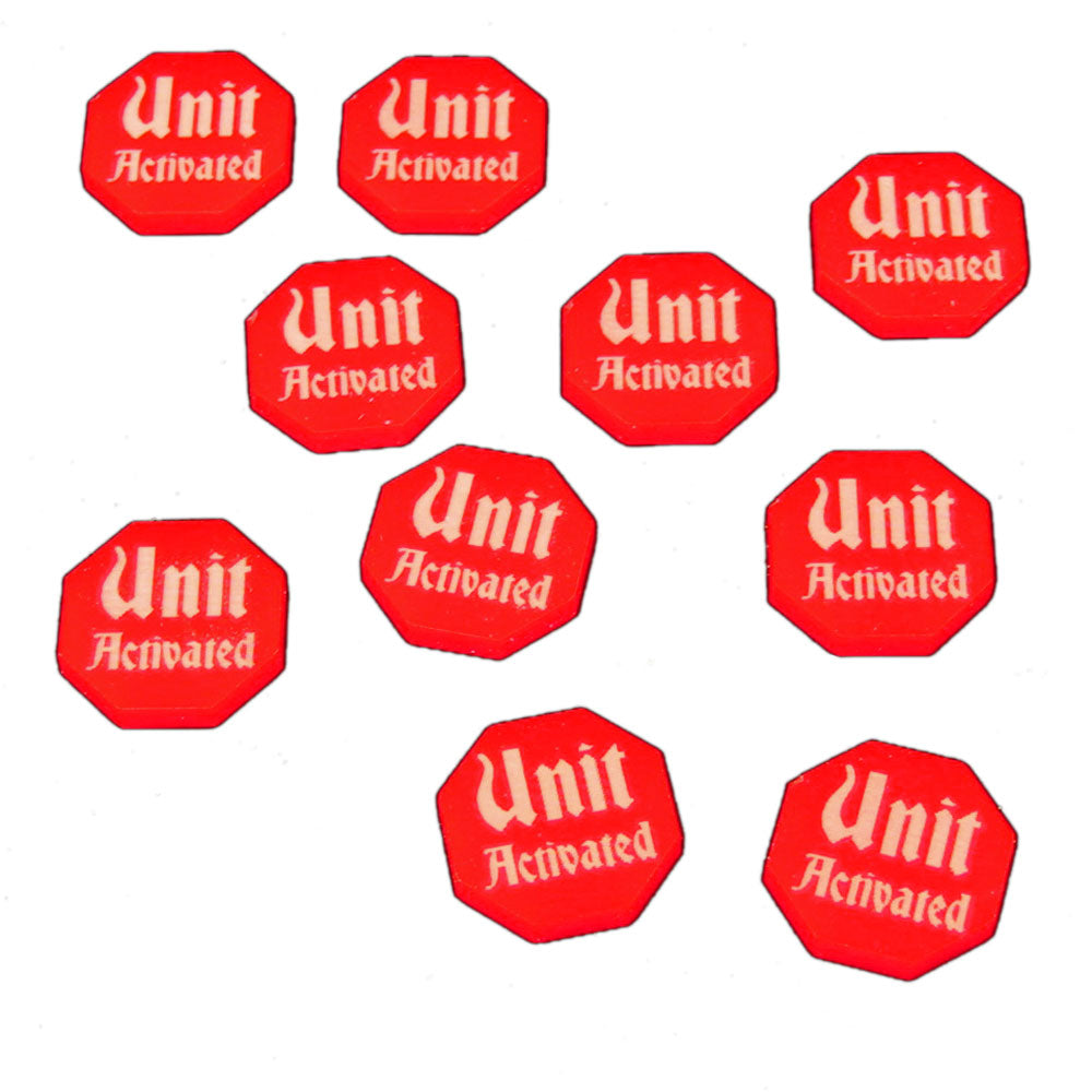 Unit Activated Tokens, Red (10) - SPECIAL ORDER!