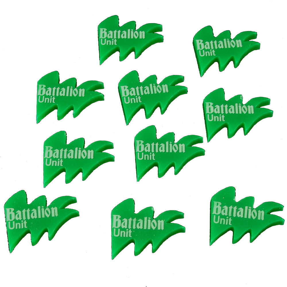 Battalion Unit Tokens, Green (10) - SPECIAL ORDER!