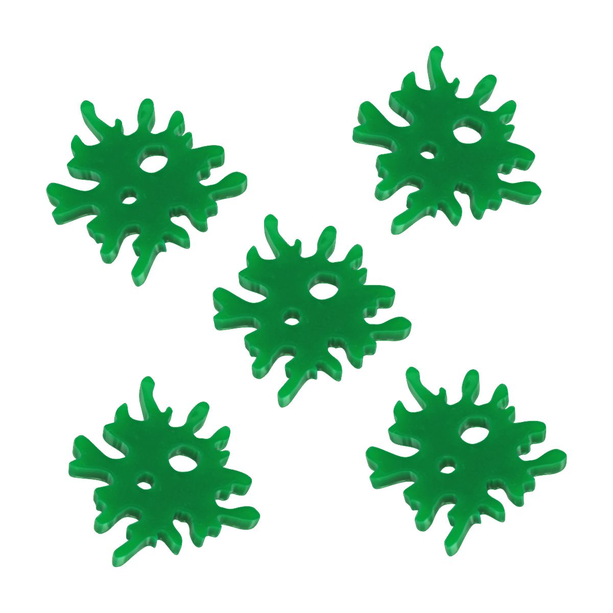 Orc Blood Splat Tokens, Green (5)