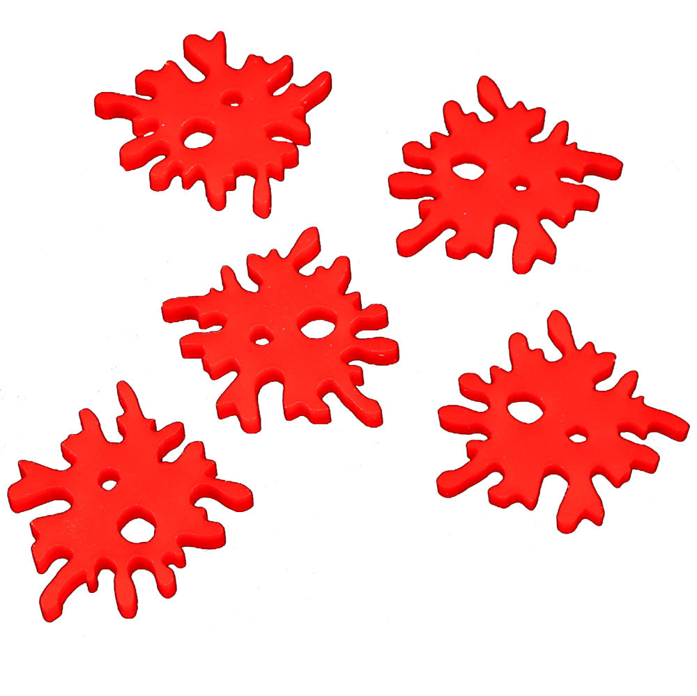 Blood Splat Tokens, Red (5)