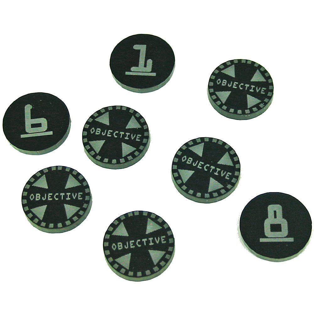 Terminator Objective Tokens 1-8, Black (8) - SPECIAL ORDER!