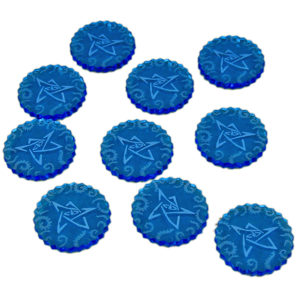 Cthulhu Mini Sealed Gate Tokens, Fluorescent Blue (10)