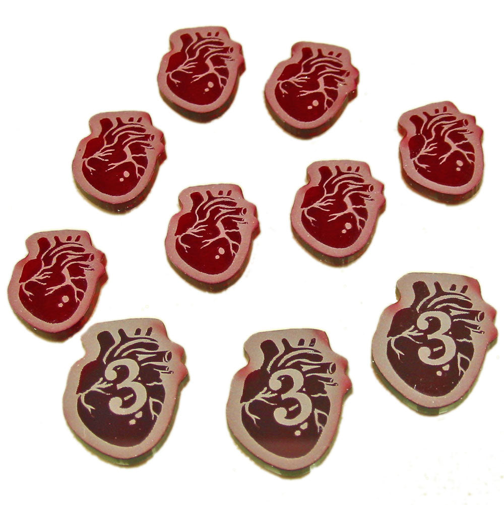 Cthulhu Health Token Set, Translucent Red (10) - SPECIAL ORDER!