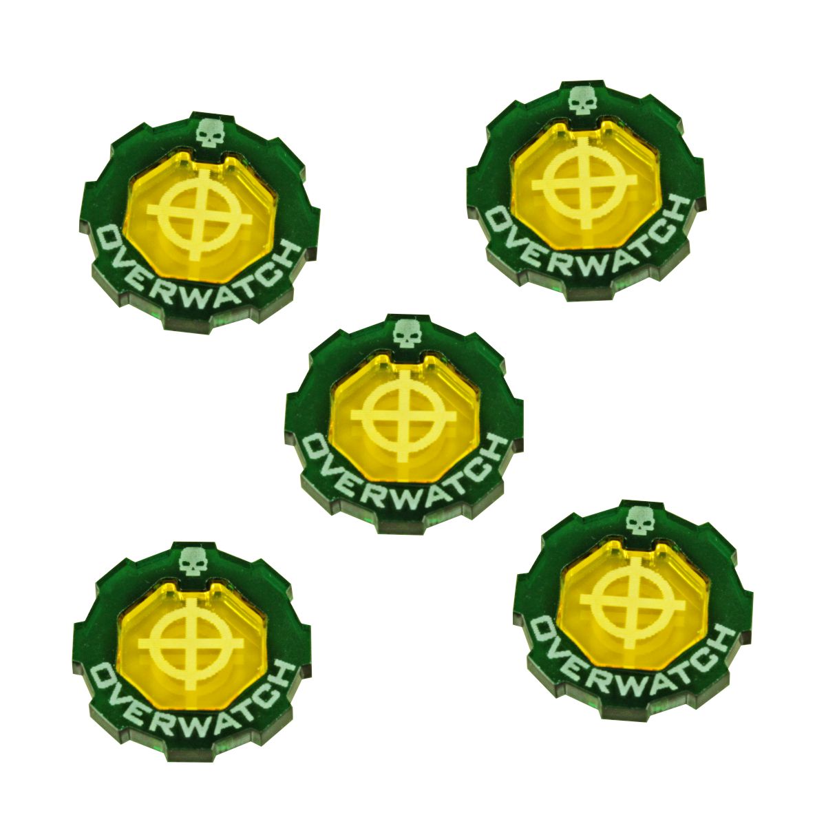 Armageddon Overwatch Token Set, Transparent Yellow & Translucent Green (5) - SPECIAL ORDER!