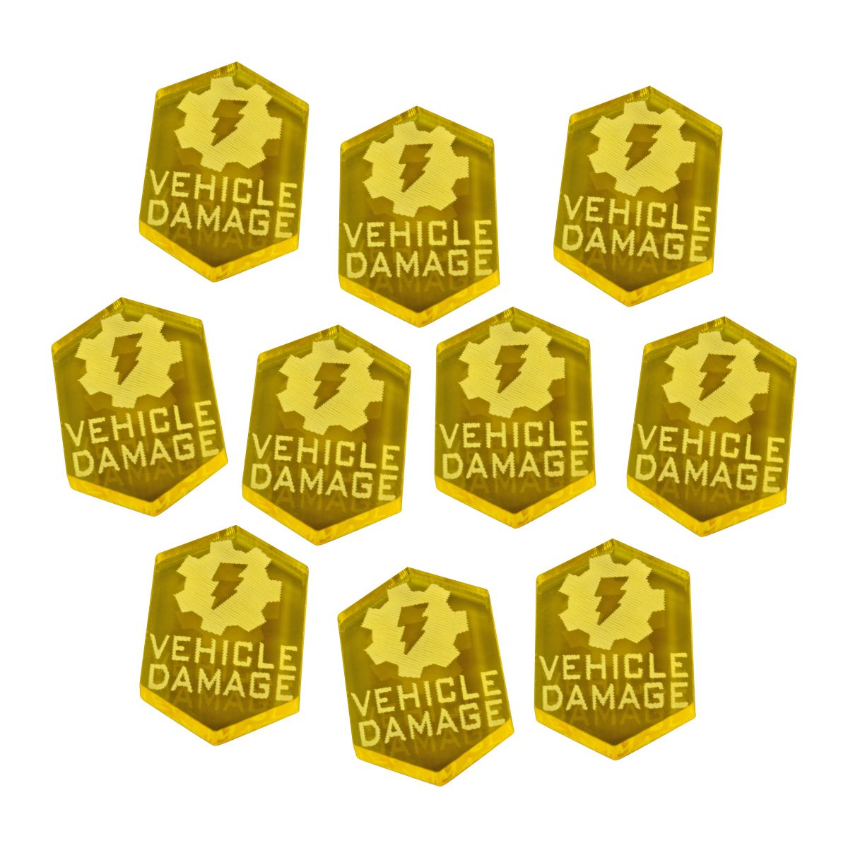 Vehicle Damage Tokens, SW: Legion, Transparent Yellow (10) - SPECIAL ORDER!