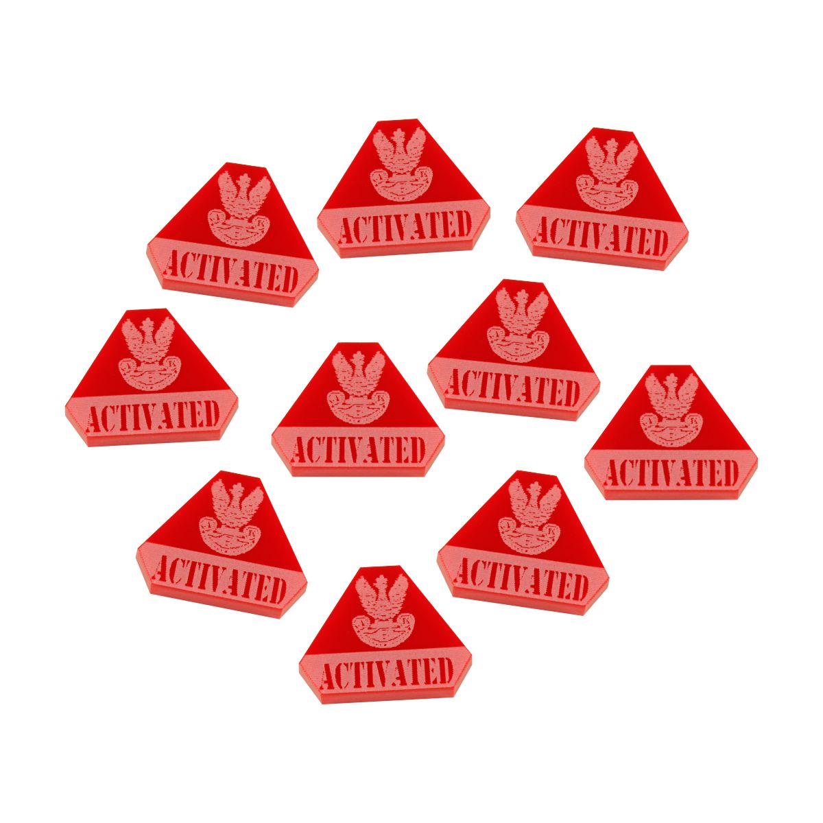 WWII Polish Activated Tokens, Red (10)