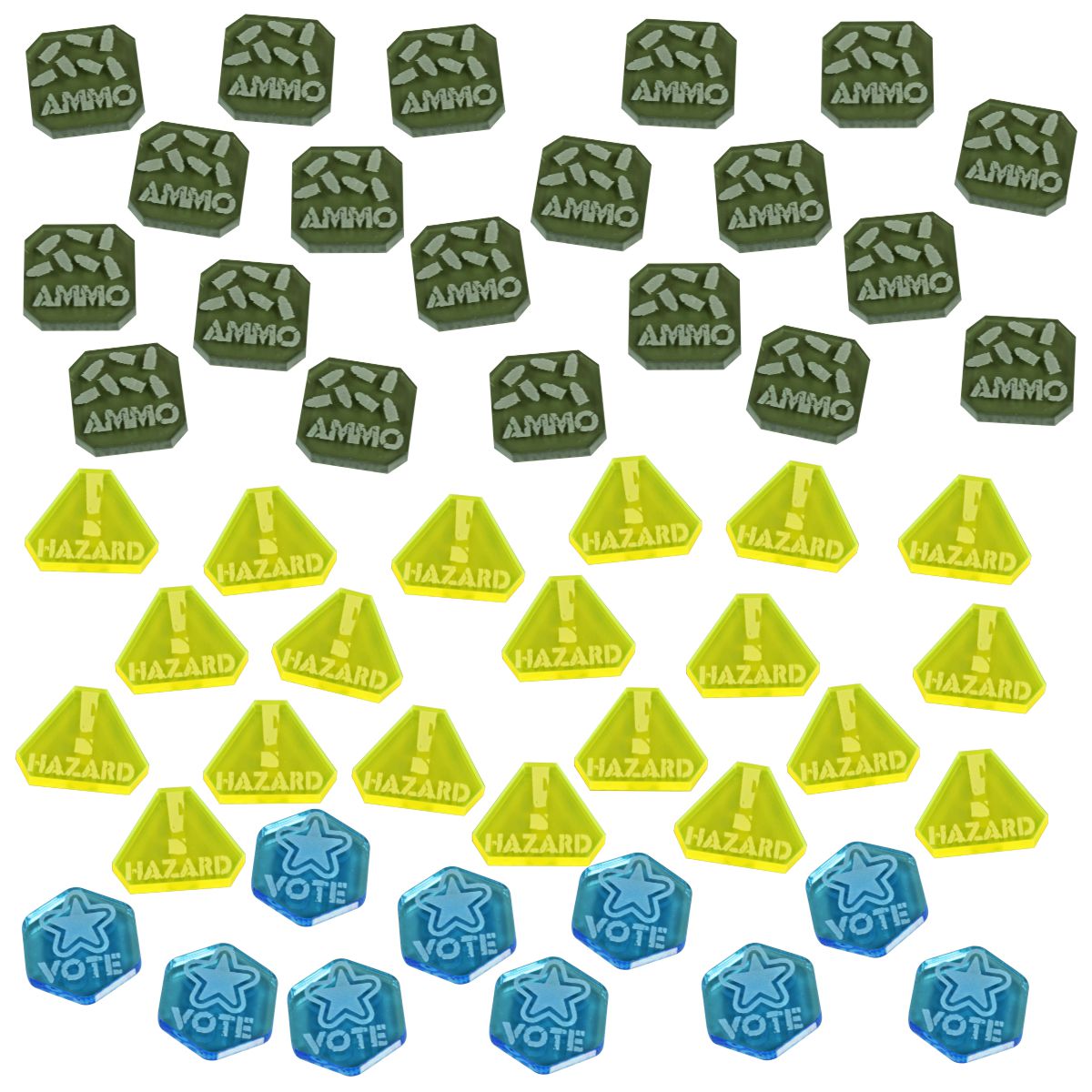 Gaslands Token Set, Multi-Colored (50) - SPECIAL ORDER!