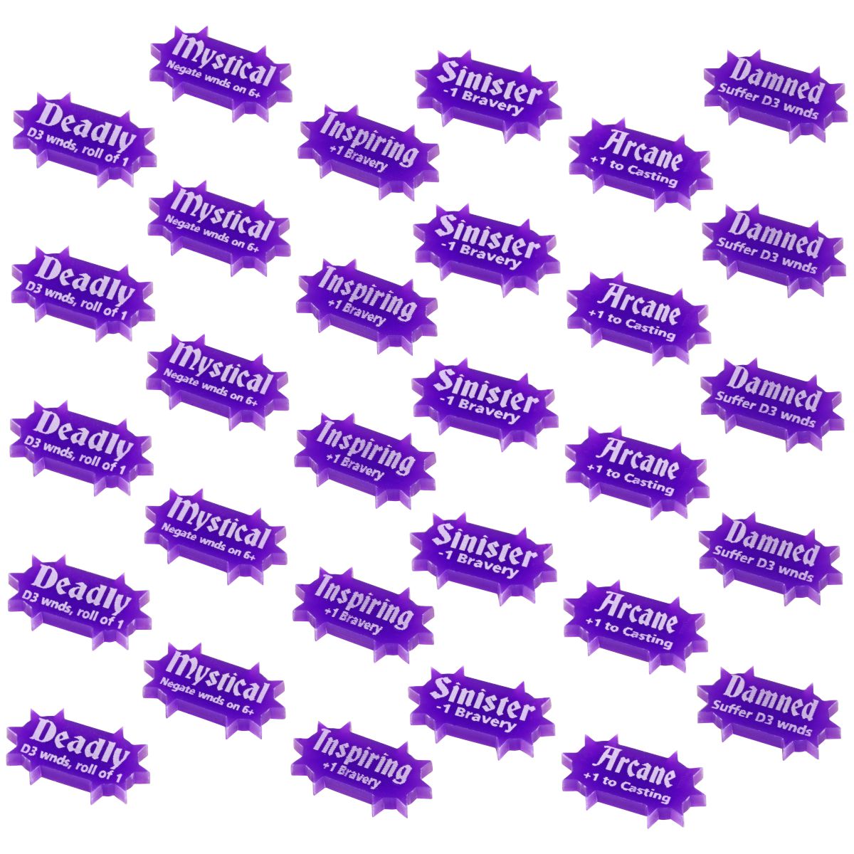 Scenery Effects Token Set, AoS: 2nd Ed, Purple (30) - SPECIAL ORDER!