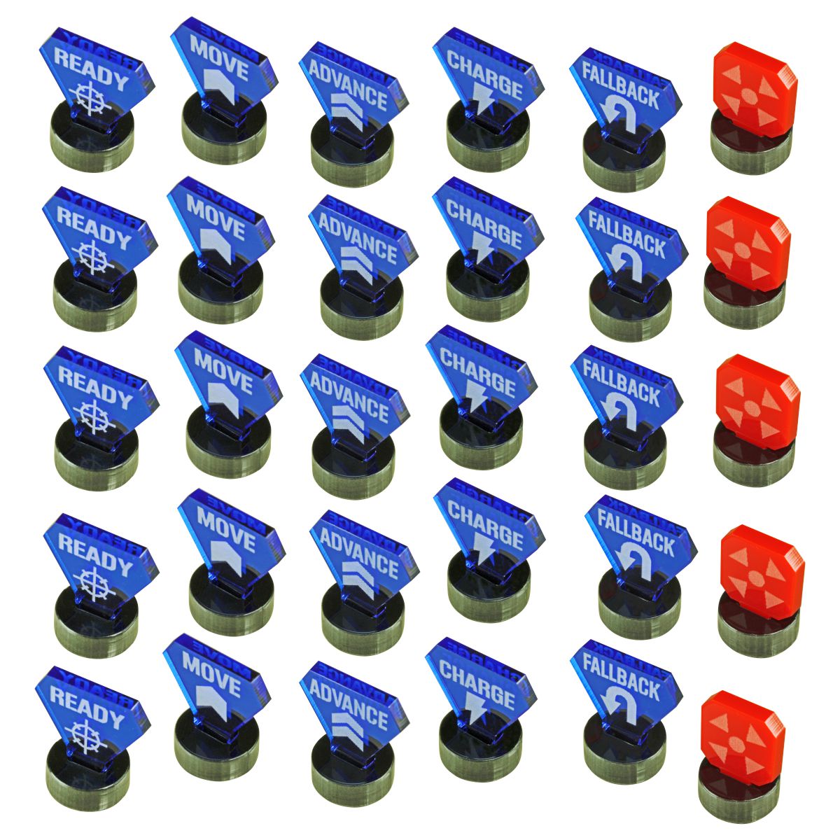 Combat Mega-Marker Set, WH:KT, Translucent Blue & Red (30) - SPECIAL ORDER!