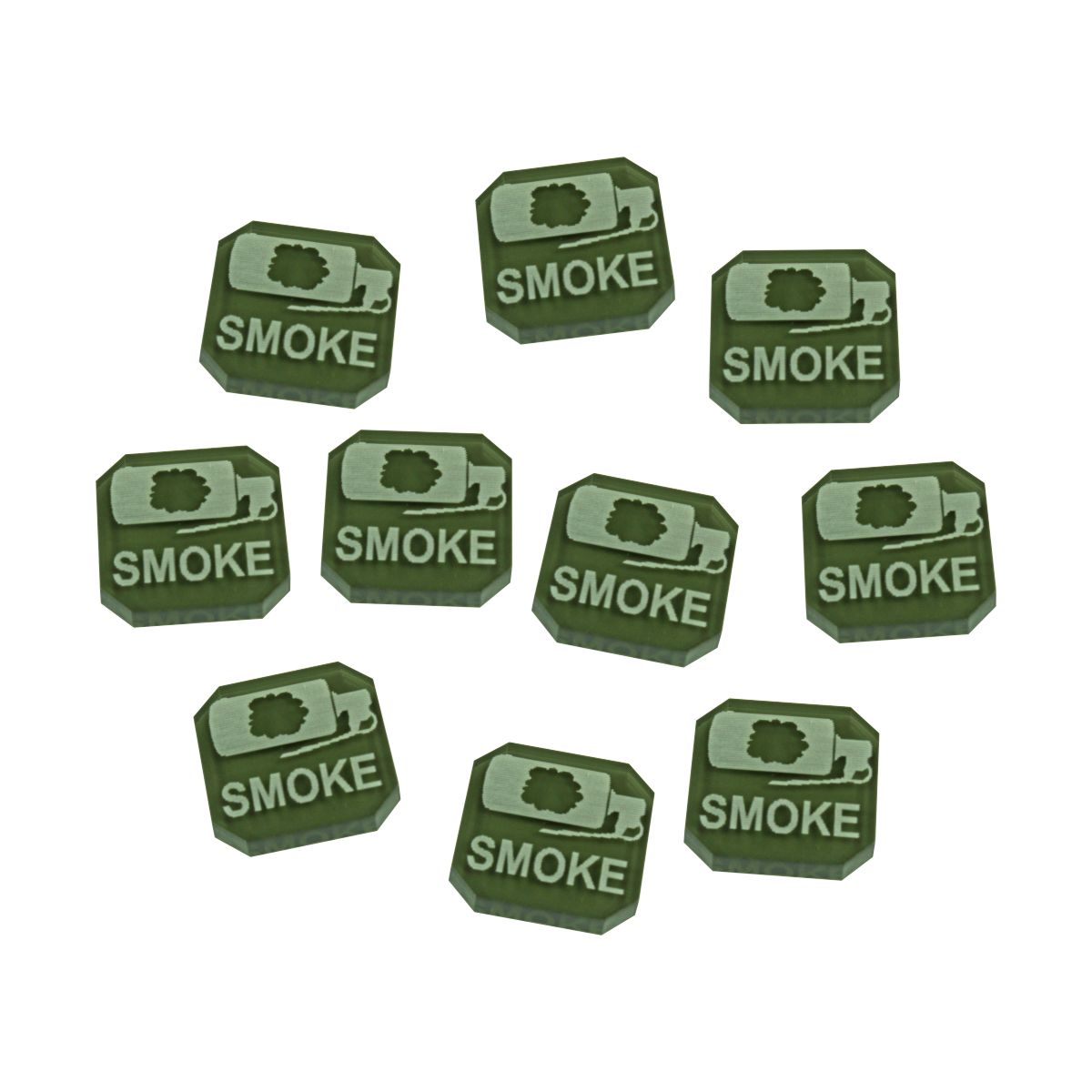 Gaslands Smoke Ammo Tokens, Translucent Grey (10) - SPECIAL ORDER!