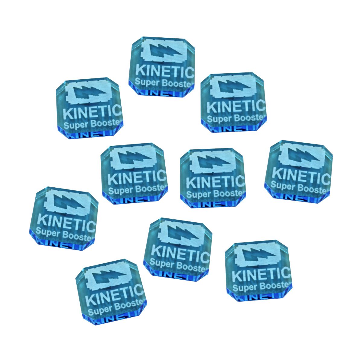 Gaslands Kinetic Super Booster Ammo Tokens, Fluorescent Blue (10) - SPECIAL ORDER!