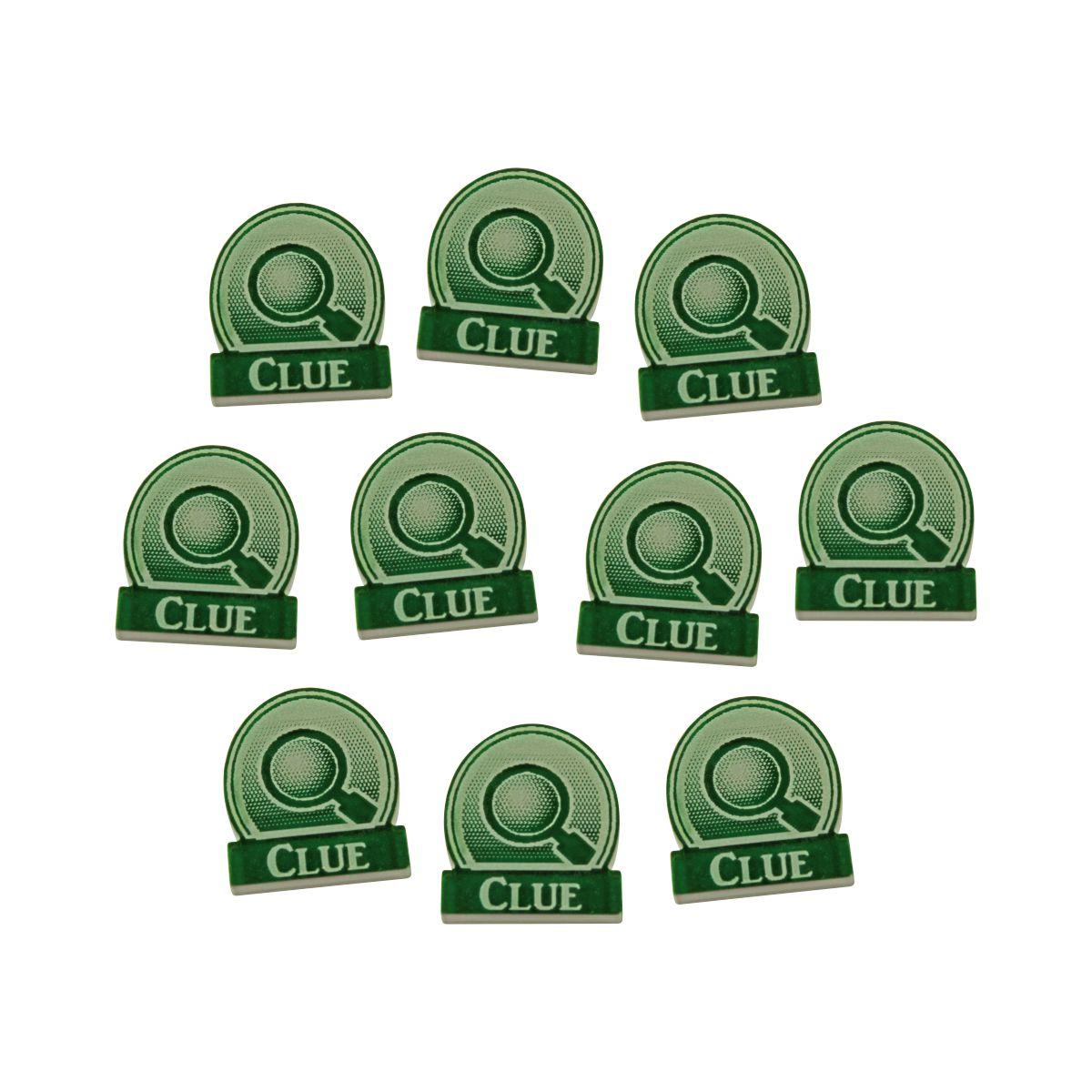 Clue Tokens, Arkham 3rd Ed, Translucent Green (10)