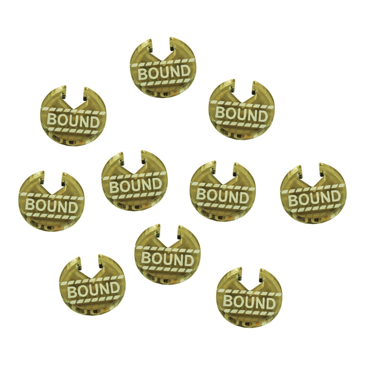 Bound Tokens, Savage Worlds, Transparent Bronze (10) - SPECIAL ORDER!