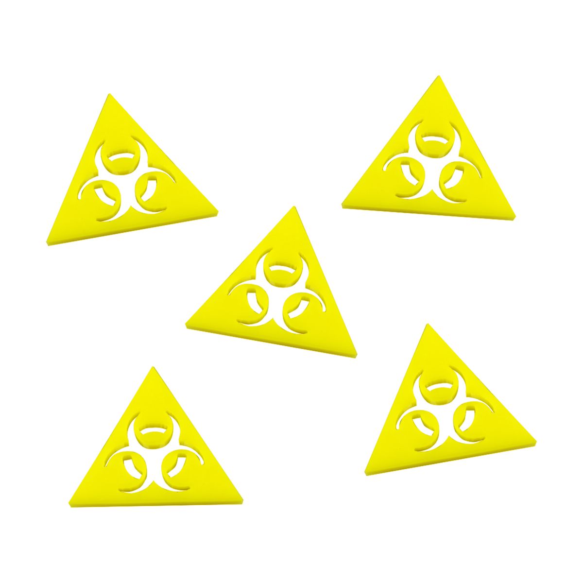 Large Biohazard Token Set, Yellow (5)