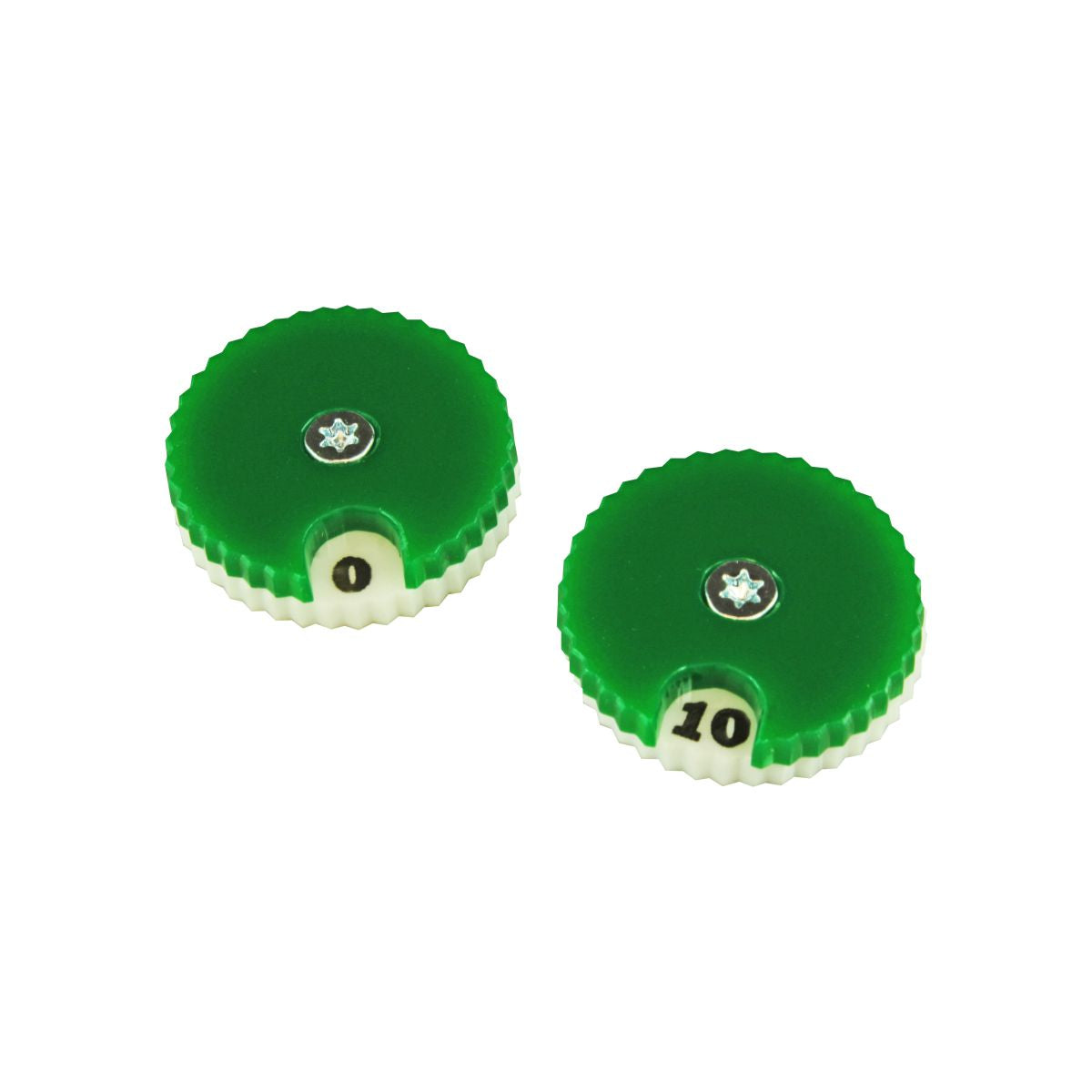 Circular Combat Dials, Numbered 0-10, Green (2) - SPECIAL ORDER!