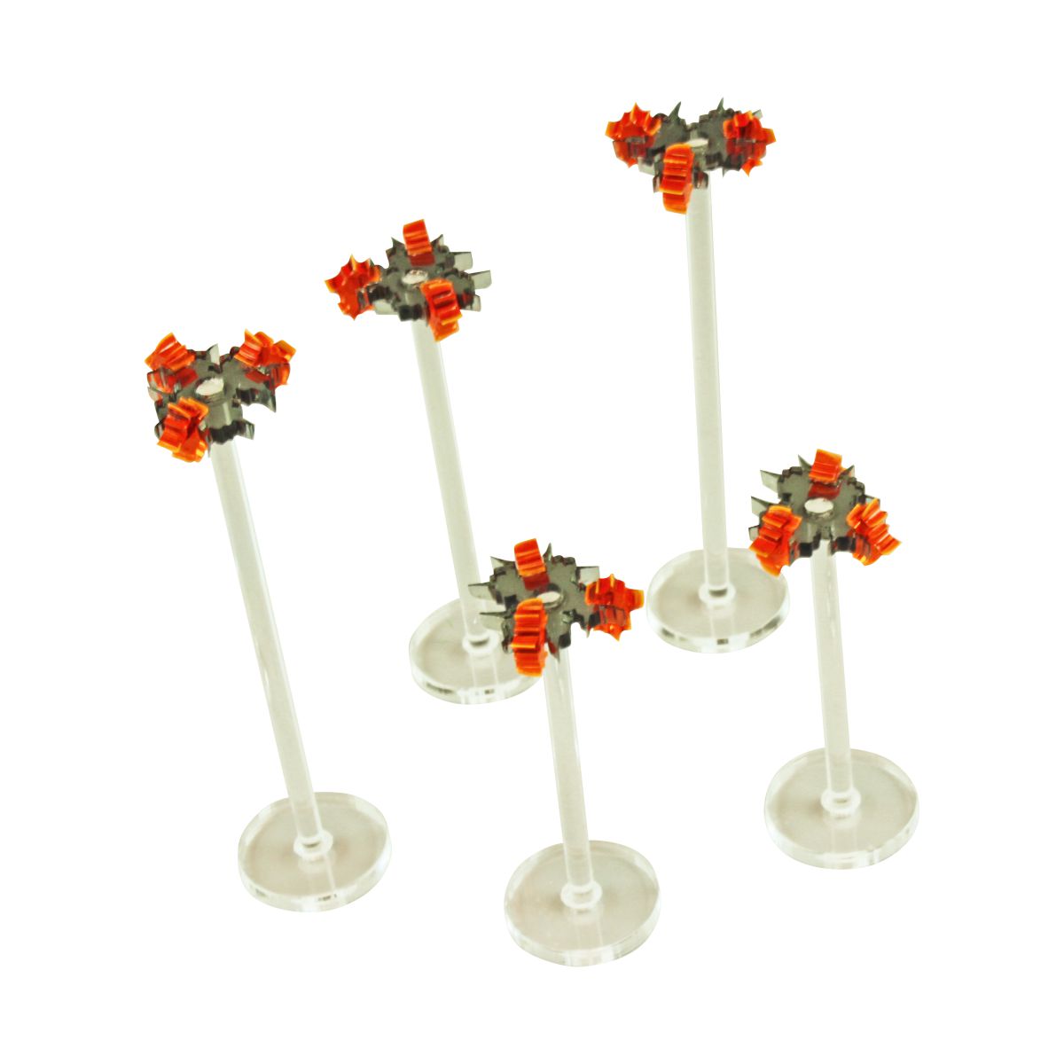 Micro Flak Marker Set, Translucent Grey & Fluorescent Amber (5) - SPECIAL ORDER!