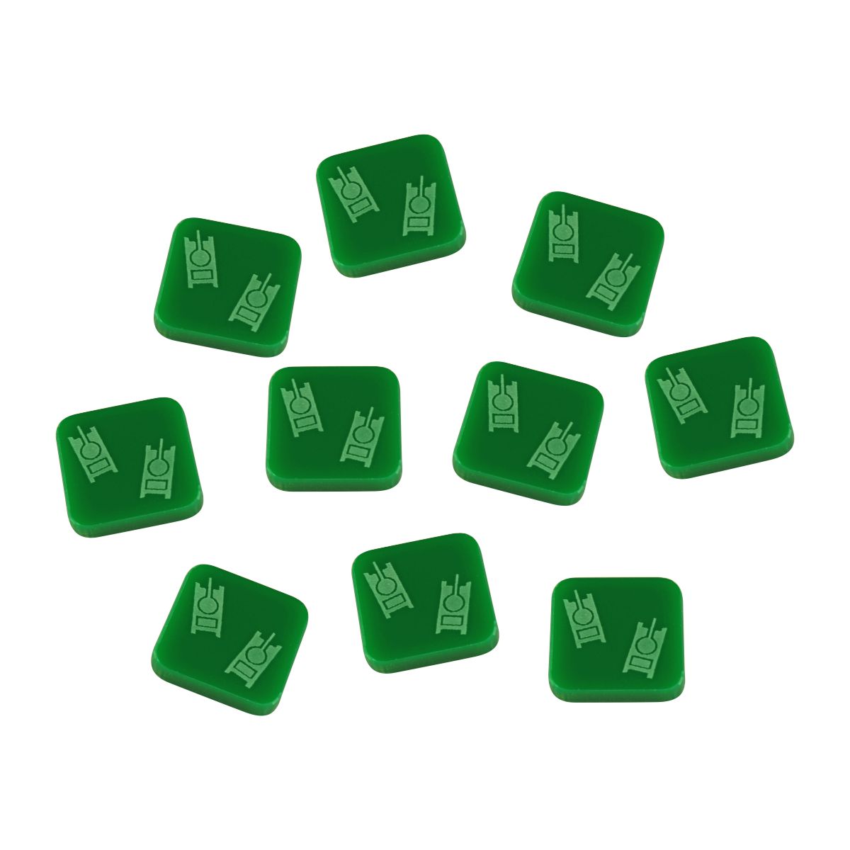 Allied Tank Ground Target Tokens Compatible with BRS, Green (10) - SPECIAL ORDER!