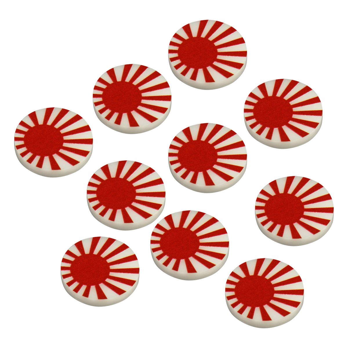 Premium Printed WWII Faction Tokens, Japan Rising Sun (10) - SPECIAL ORDER!