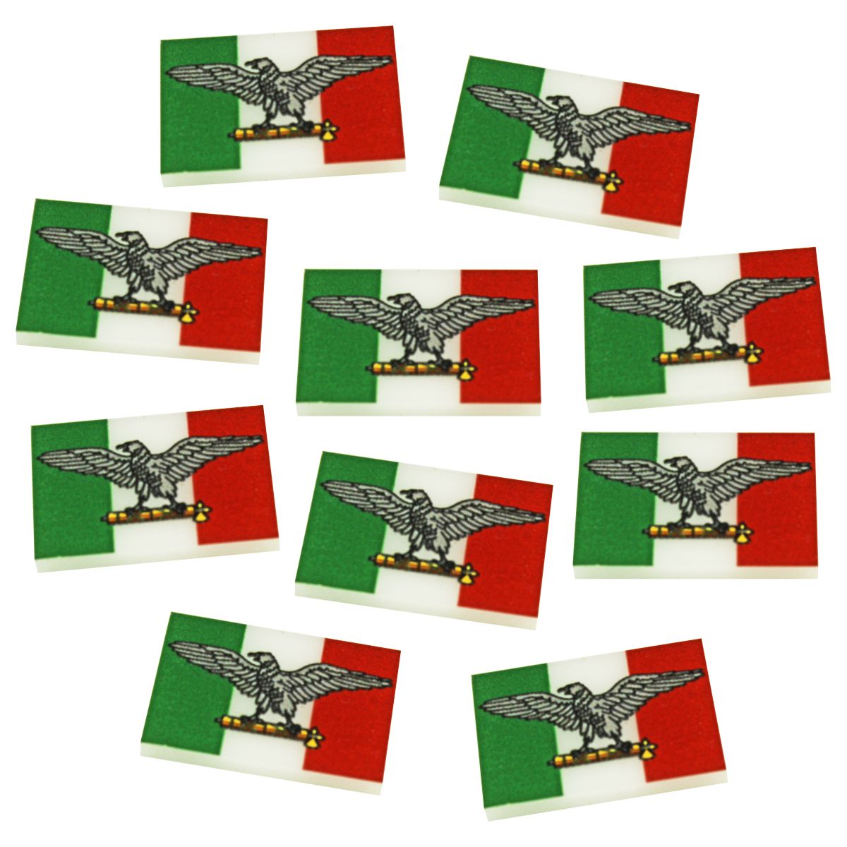 Premium Printed WWII Flag Tokens, Italian Social Republic Flag (10) - SPECIAL ORDER!